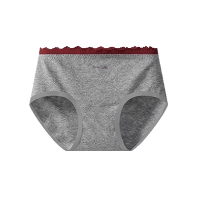 复古撞色提花彩棉大码内裤