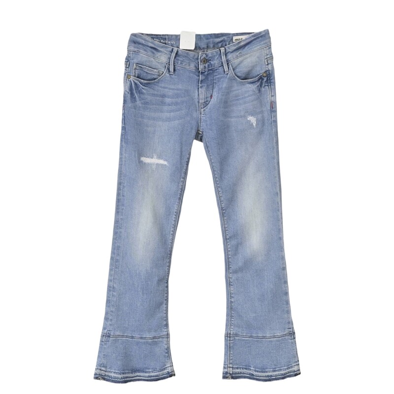 ABLEJEANS薄款阔腿九分牛仔裤