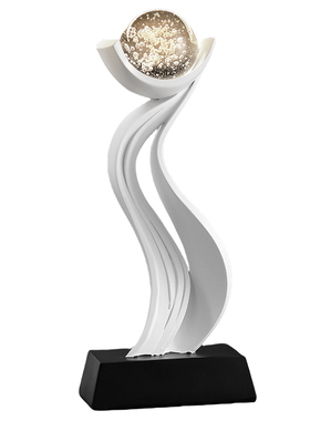 招财水晶球极简抽象风生水起摆件