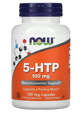 NOW诺奥5-羟色氨酸胶囊营养补剂5HTP舒缓睡眠情绪神经