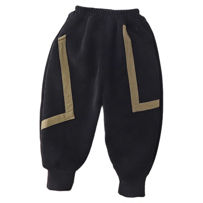 男童加绒裤子薄绒一体绒新款2025秋冬装儿童帅气冬季外穿宝宝长裤