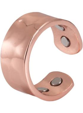 新款纯红铜紫铜男士戒指