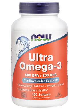 nowfoods高纯度超级深海鱼油omega3成人epa欧米茄3中老年人