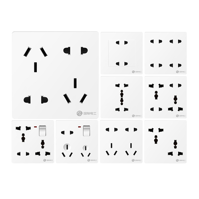 多功能一开八孔开关插座面板