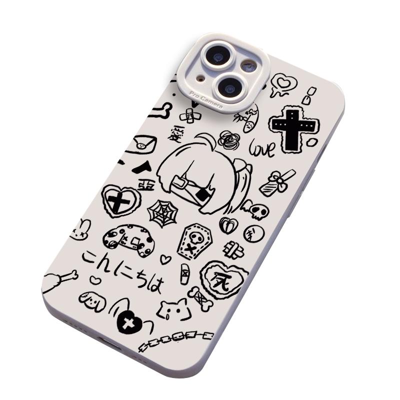 华为MATE80动漫红米NOTE15适用iPhone14苹果12瞳眼13ProMax软小米17ULTRA手机壳16PLUS简笔画六花小众真我V70