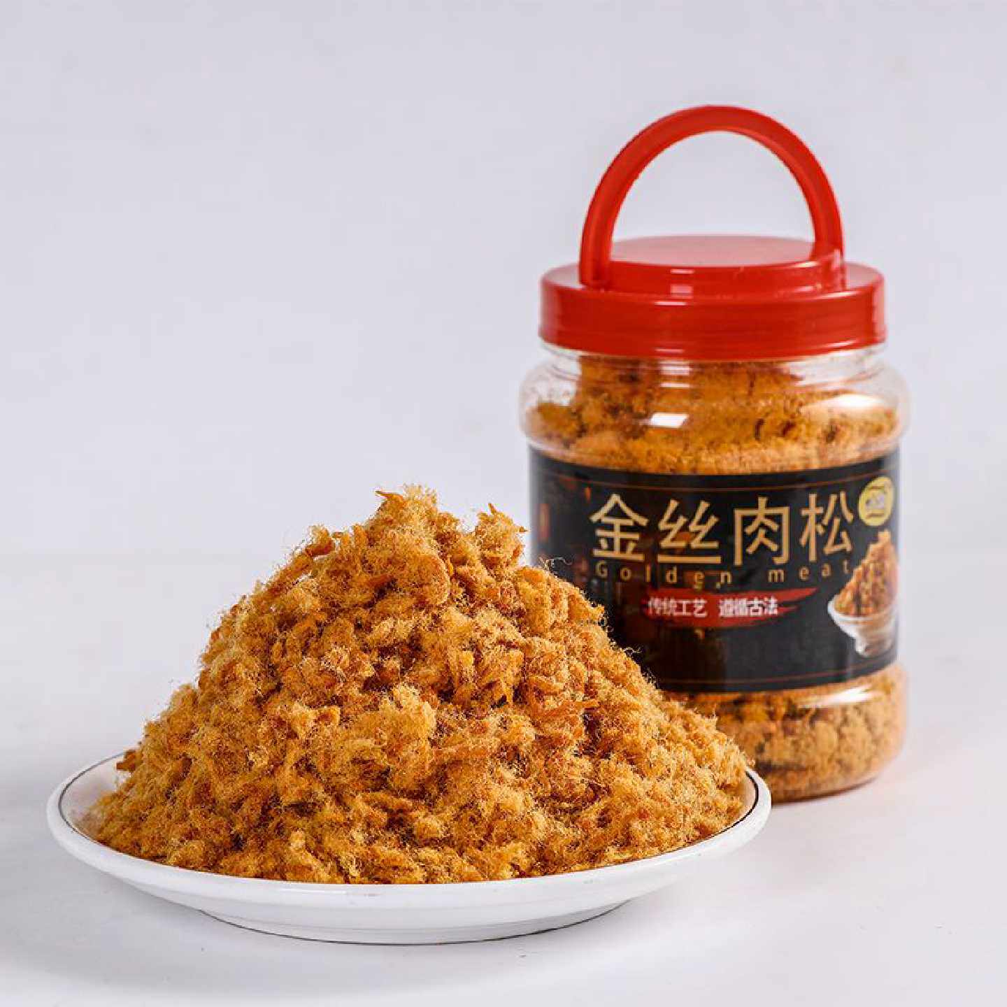叶盛寿司手抓饼蛋黄酥青团专用罐装500g肉松小贝烘焙面包肉粉松发