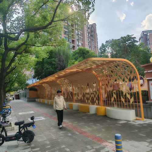 上海工厂专业承接钢结构景观工程施工定制钢结构廊架弧形景观长廊