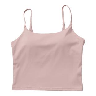 7A抗菌运动内衣文胸女裸感跑步健身露肩上衣带胸垫吊带瑜伽背心