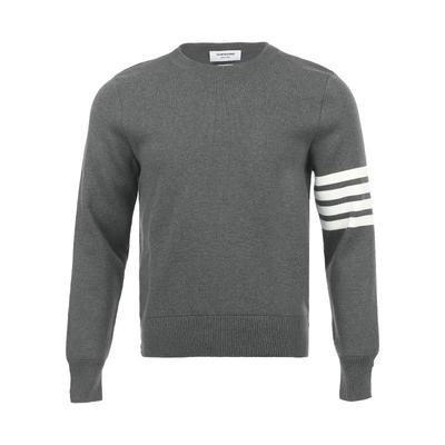 【自营】Thom Browne男士日系休闲条纹拼色圆领套头长袖针织衫