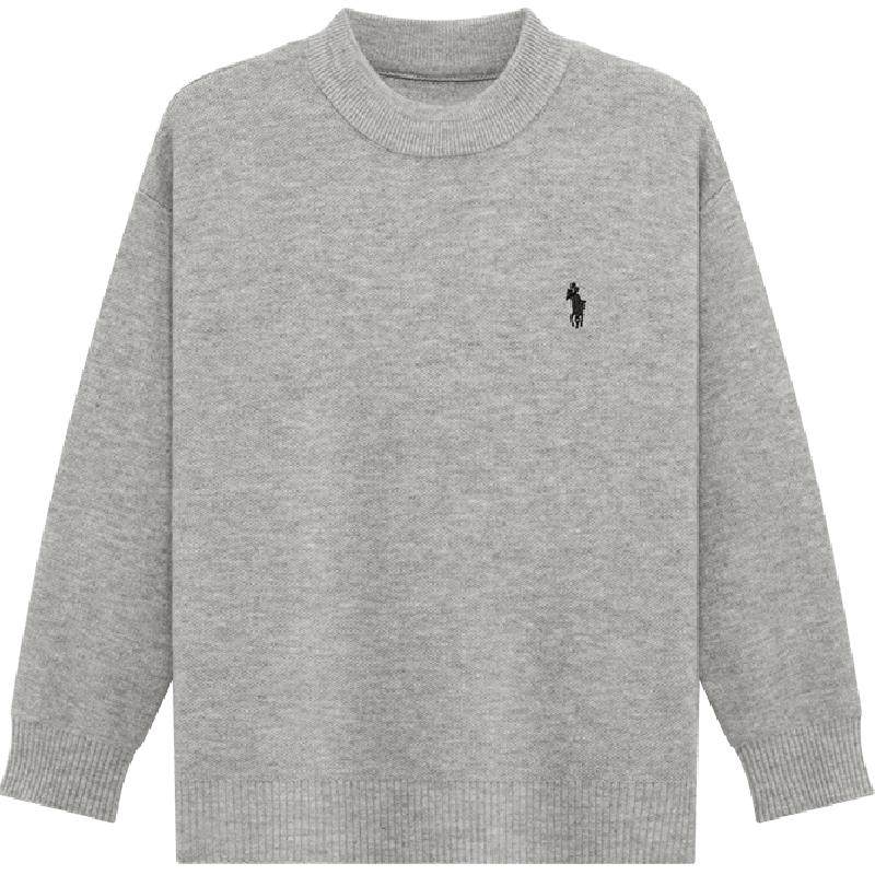 左西童装男童毛衣纯色儿童秋冬2025新款男大童冬装加厚针织衫内搭