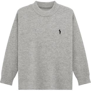 左西童装男童毛衣纯色儿童秋冬2025新款男大童冬装加厚针织衫内搭