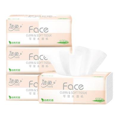 洁柔100抽24包3层立体压花抽纸