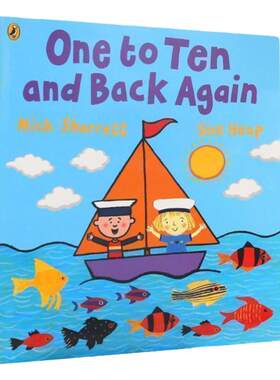 现货 英文原版绘本 One to Ten and Back Again 数数 儿童英语启蒙图画书 名家Nick Sharratt 作品 平装大开本
