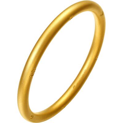 周六福黄金手镯计价女足金古法