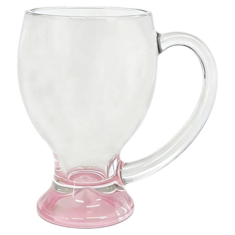 钱道嘉粉色山脉水晶把杯高颜值杯