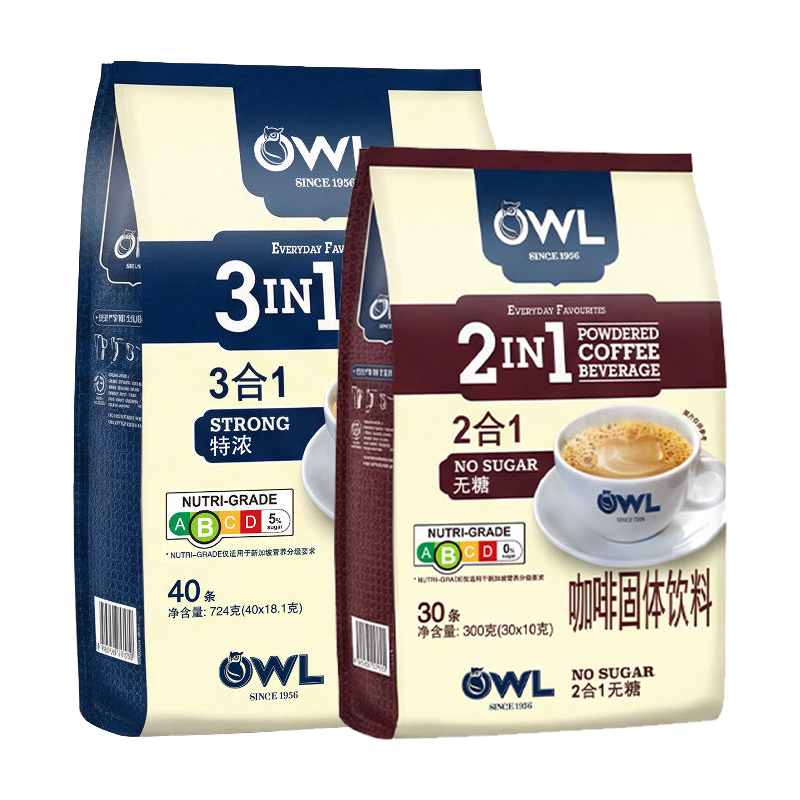 owl猫头鹰特浓三合一速溶咖啡粉