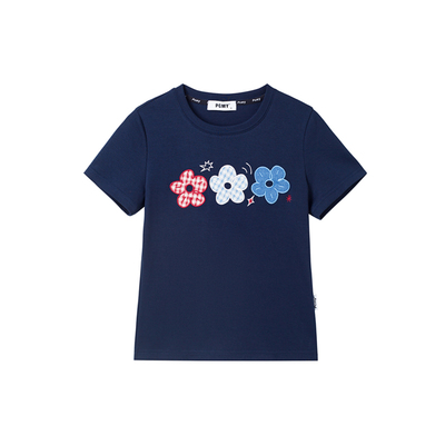 PCMY贴布绣花重磅短袖情侣装t恤