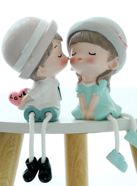 室内创意房间装饰品情侣小摆件