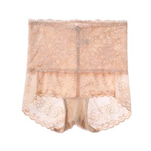 美标新款裆部丝绸真丝100%桑蚕丝内裤女士蕾丝性感高腰家居三角裤
