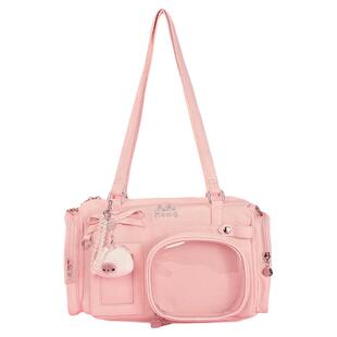 酷乐潮玩馒头猫pupu痛包肥士顿联名款托特包通勤大容量单肩斜挎包