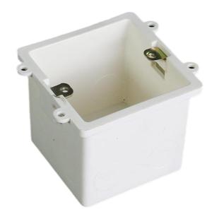 预埋86底盒PVC60 50暗盒带固定孔暗装带耳朵插座开关盒子国标加厚