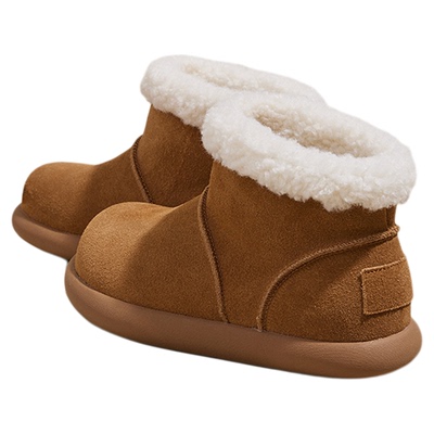 羊皮毛一体雪地靴女勃肯短靴厚底防滑加绒加厚保暖东北小土豆棉鞋