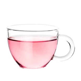雅集茶具小资杯花草茶杯子耐热玻璃品茶杯品茗杯功夫茶具配件