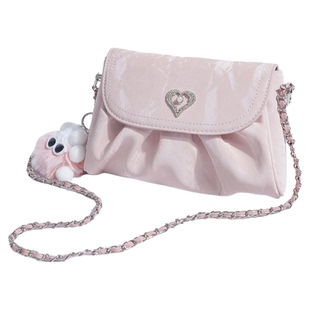 Sileevǎ粉红色时尚百搭2026新款精致个性小单肩斜挎女式学生包包