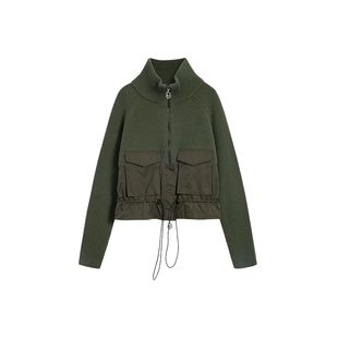 Desigual大西瓜【博主同款】军绿收腰针织衫开衫外套