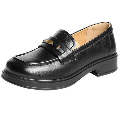 森达小皮鞋乐福鞋女鞋春秋新款商场同款软底不累脚平底厚底XPW01