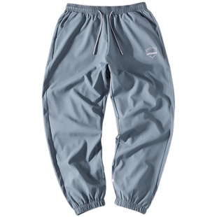 NMAX大码男装潮牌肥佬束脚运动侃爷裤子胖子宽松纯色加大休闲长裤