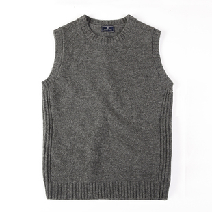 秋冬英国LANDNOAH进口羊毛剑桥学院复古风加厚针织背心毛衣