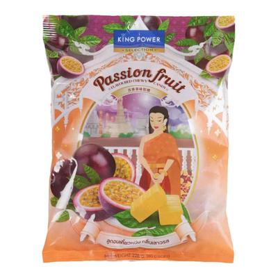 糖果年货泰国进口特产Kingpower百香果味软糖228g 60颗休闲零食