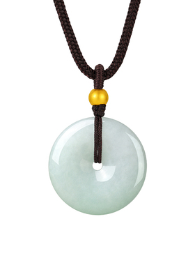 中国黄金出品足金翡翠吊坠平安扣