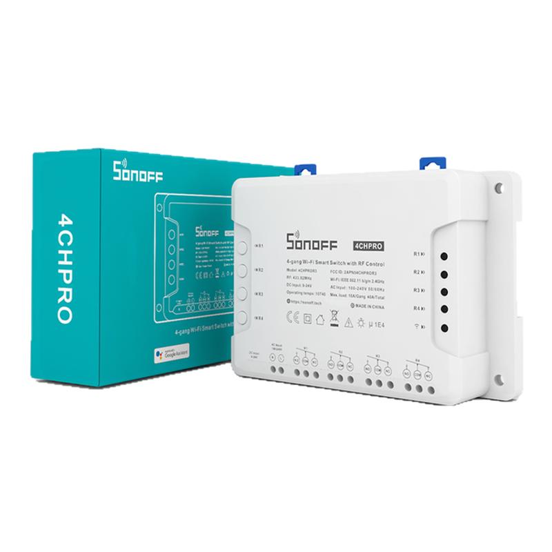 易微聯(lián)Sonoff 4ch pro R3智能家居4路wifi遠(yuǎn)程遙控定時(shí)點(diǎn)動(dòng)開關(guān)