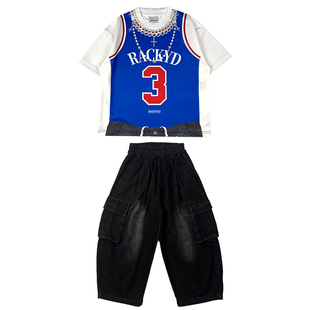 RACKETYLD街舞儿童潮服男童嘻哈童装炸街酷帅hiphop街舞女孩套装
