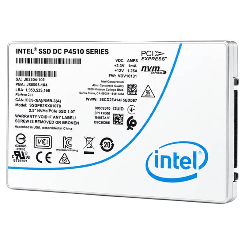 Intel/英特尔P4510 1T 2T 4T 8TU.2企业级NVME固态硬盘支持热插拔
