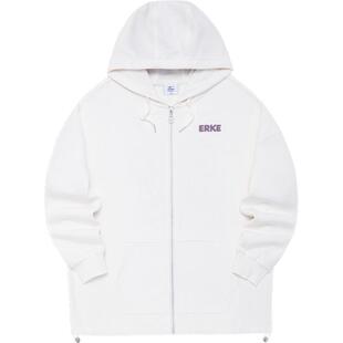 电池熊猫丨鸿星尔克开衫卫衣女冬季新款女士运动连帽针织外套