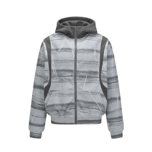 短句先生「层次条纹轻暖通勤」痞帅卫衣