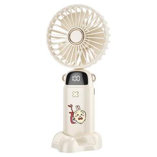 小风扇便携式充电小型折叠随身电风扇可爱挂脖手持静音办公室桌上面迷你usb学生手拿降温神器吹辅食chiikawa