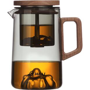 捷安玺飘逸杯泡茶壶耐高温茶水分离杯家用全玻璃内胆泡茶神器茶具