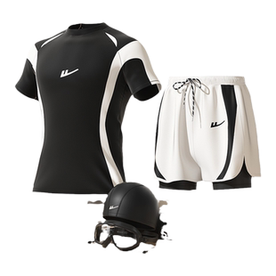 回力男士泳衣泳裤套装2025新款男生青少年大码成人速干游泳衣上衣