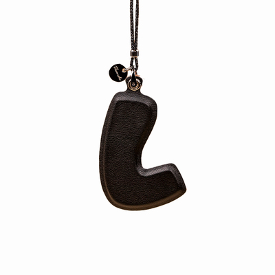 山得 真皮字母挂件手工定制印字挂件车载挂饰简约小众车挂高级感