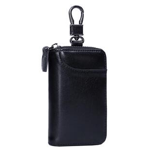 大容量汽车钥匙包男士腰挂真牛皮女卡包拉链多功能收纳零钱锁匙扣