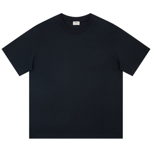 CHINISM丨全棉针织重磅纯色短袖T恤男夏季宽松男士休闲五分袖上衣