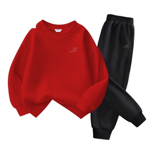 特步儿童卫衣套装男中大童官方旗舰店正品童装女童新款春秋运动服