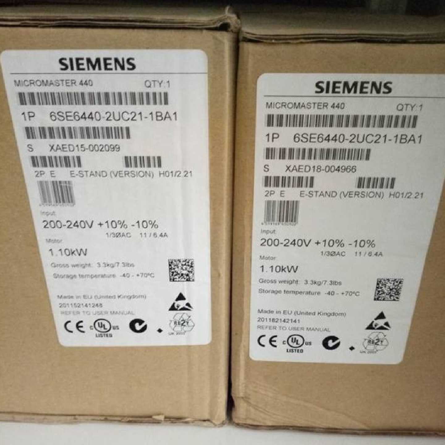 议价6SE6440-2UC21-1BA1西门子MM440变频器 200-240V 1.1KW原装现