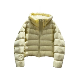 双拉链排骨泡芙连帽羽绒服女短款2025冬季新款设计感90白鸭绒外套