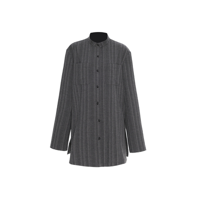 APOZi collection/牧人山海/新中式复古文艺上衣男女同款条纹衬衫