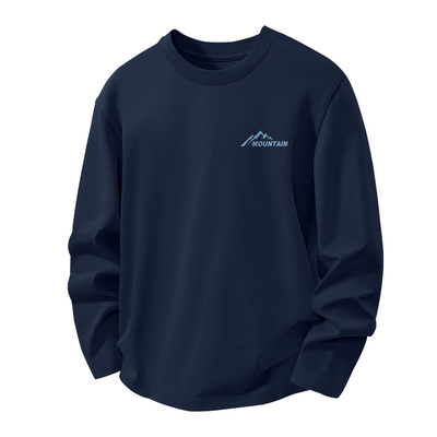 真维斯纯棉长袖男款t恤秋季藏青色男士内搭打底衫亲肤透气上衣男L